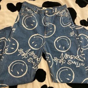 Smiley Wide Leg Jeans